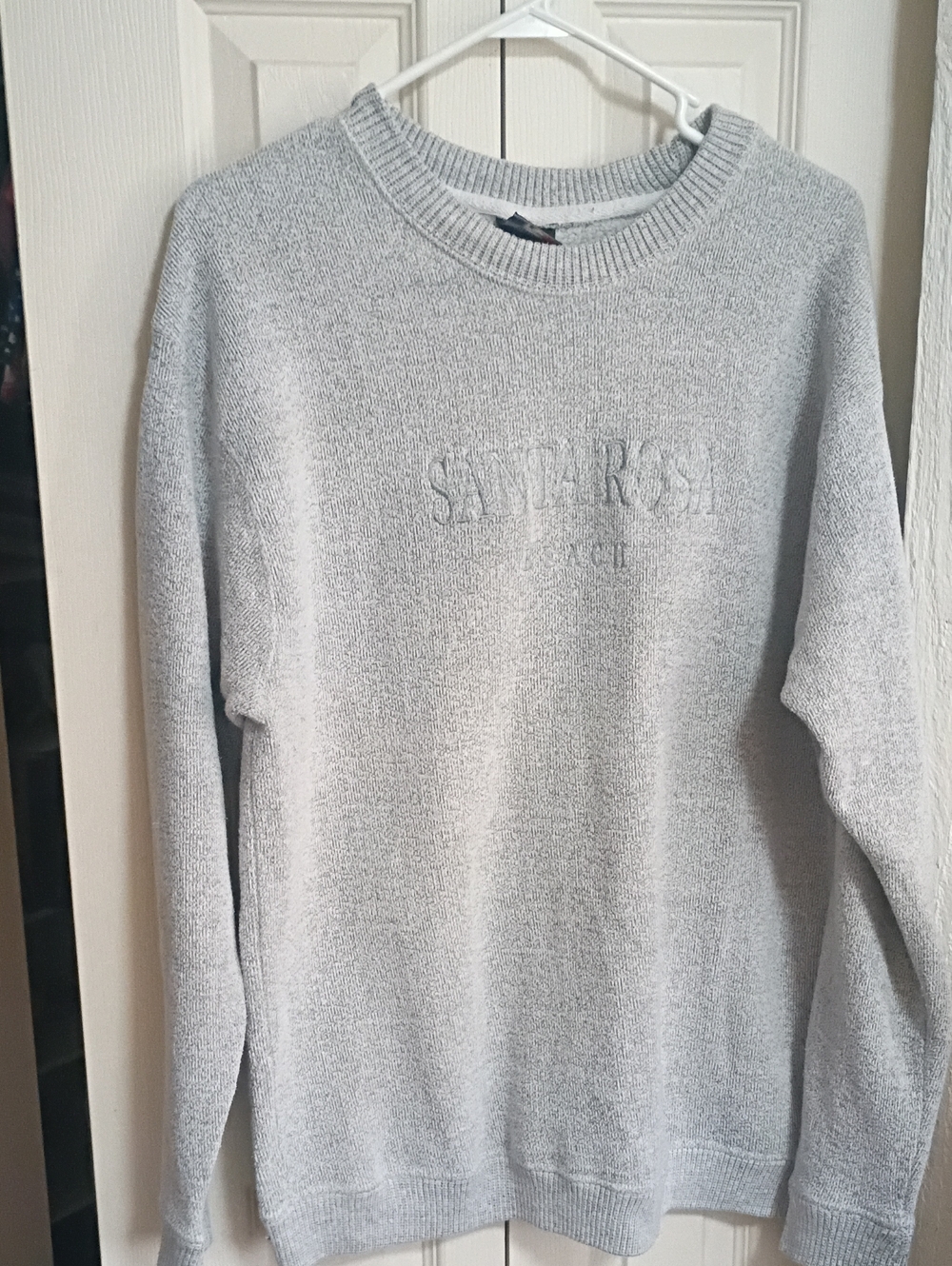 Russell Athletic Gray Crewneck Sweater with Subtle Embossed Logo